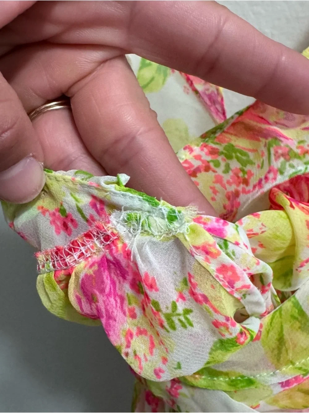 Victoria's Secret Dream Angels Vibrant Floral Chiffon Ruffle Babydoll Size Large